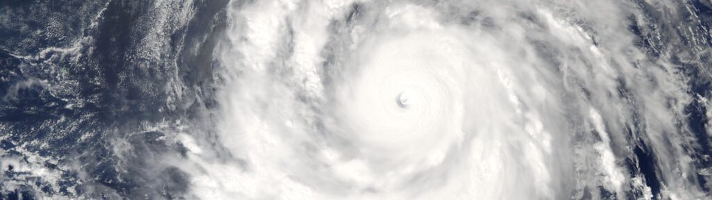 Überschwemmung. Stürme. Hitzewellen: Atlantischer Hurricane. Bild aus dem NASA Earth Observatory